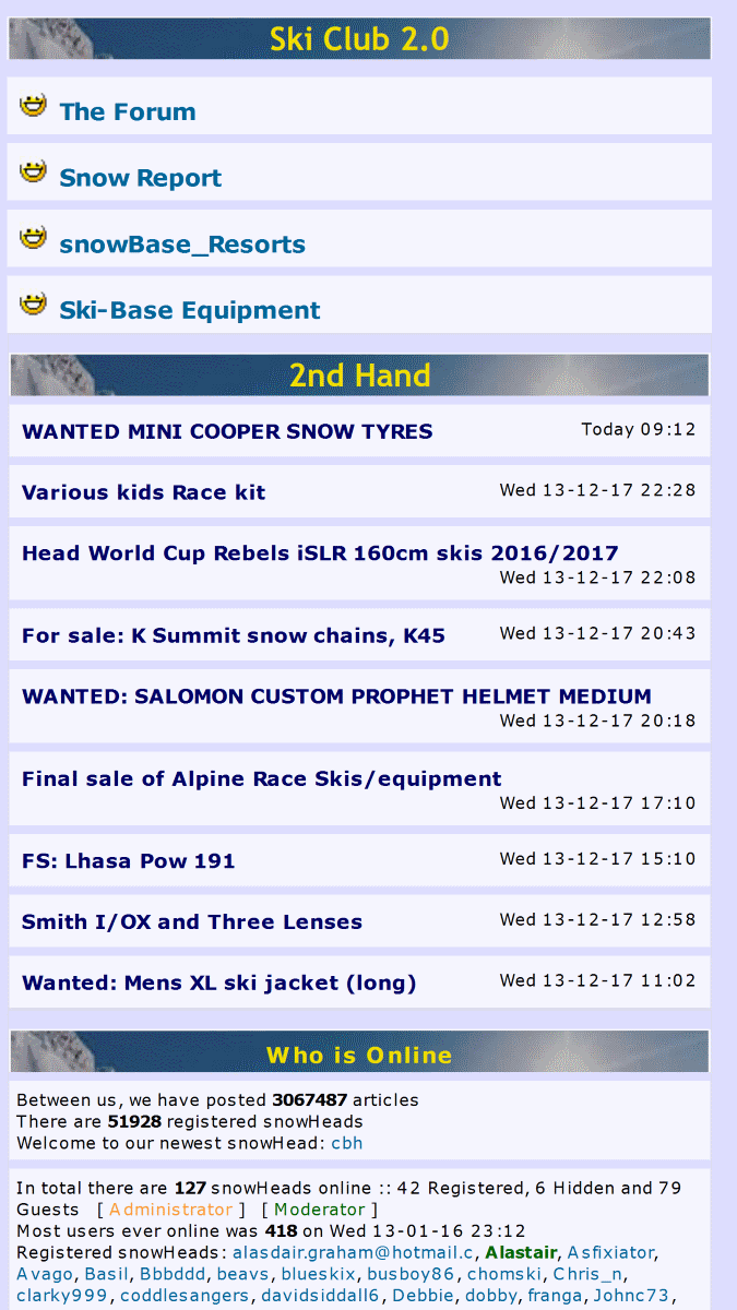 Mobile friendly snowheads