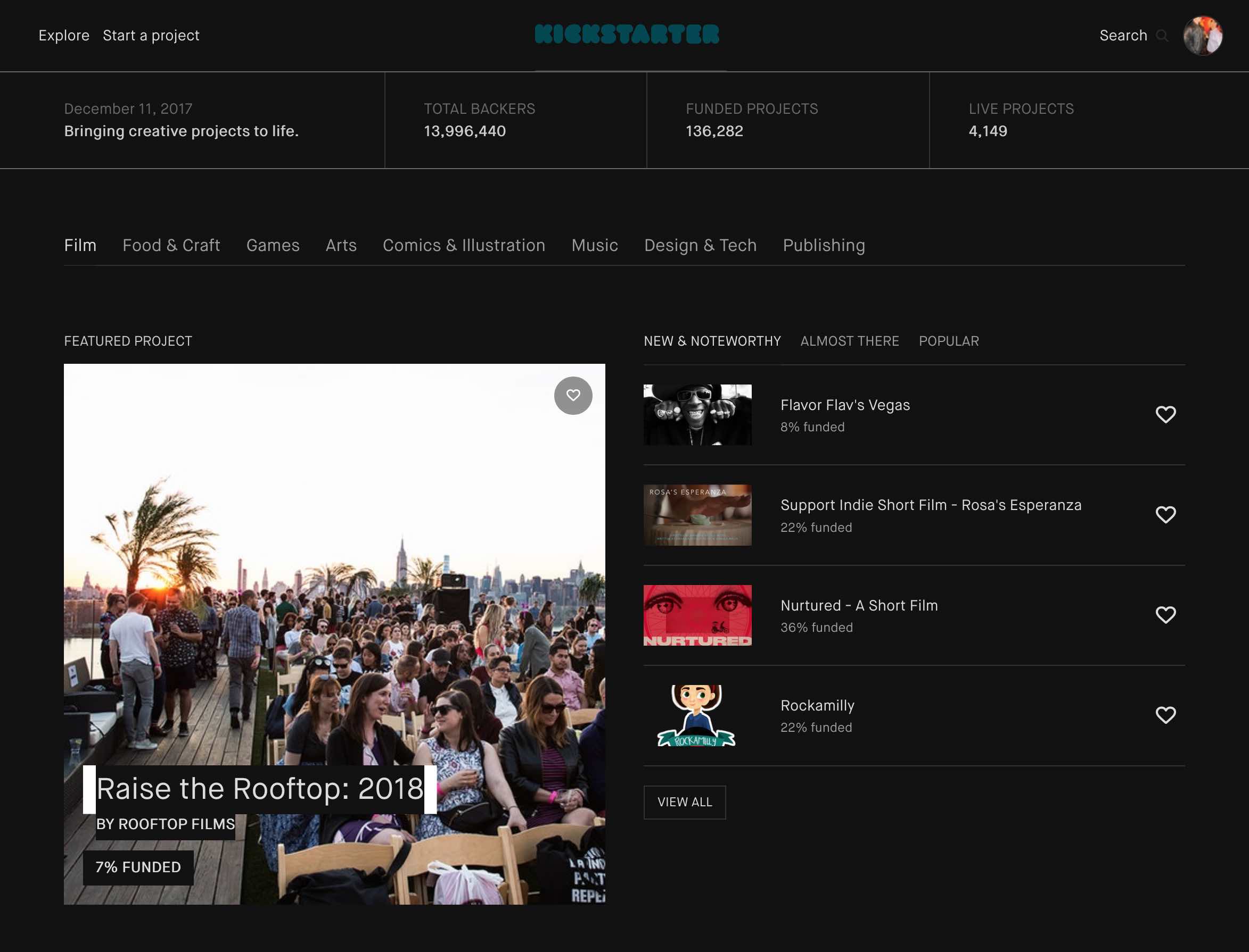 Kickstarter Dark Style