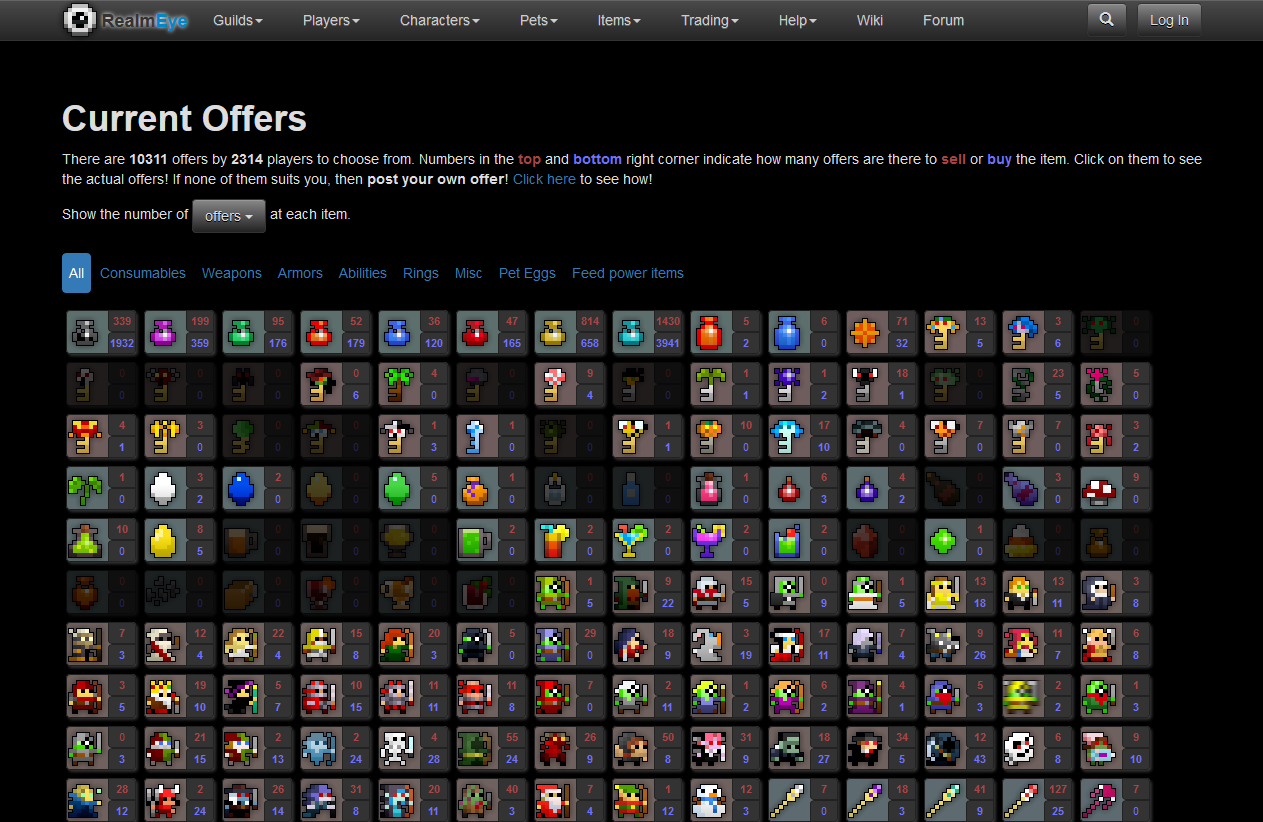 RealmEye Night Mode