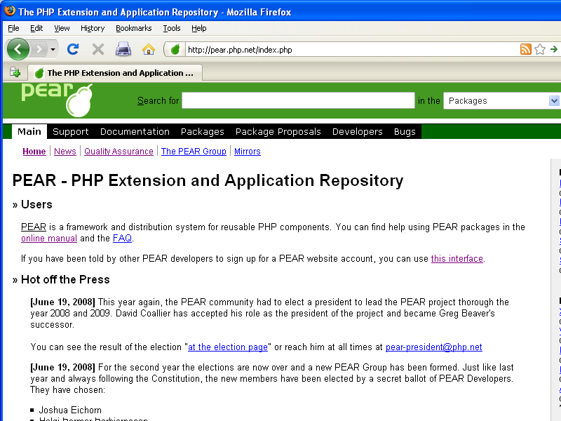 PEAR Usability Enhancements