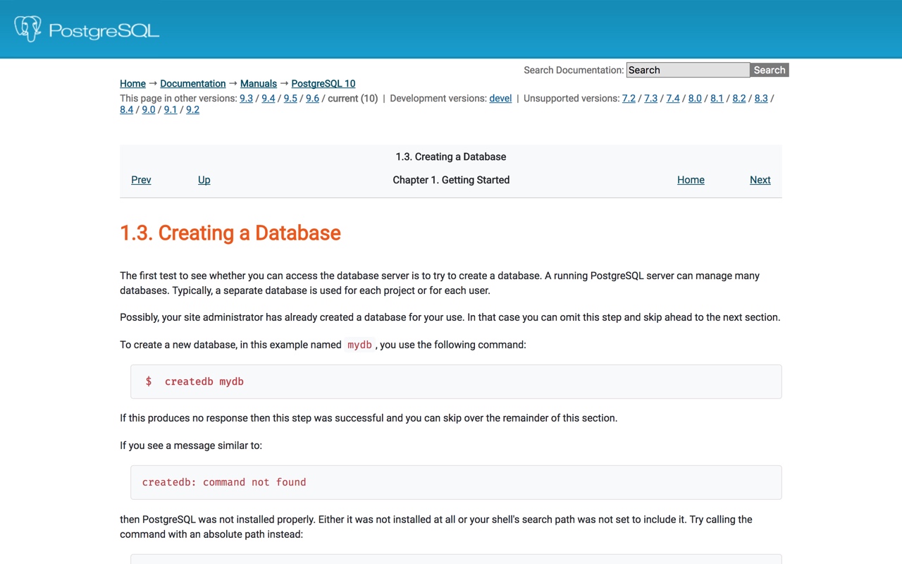 Prettier PostgreSQL Docs
