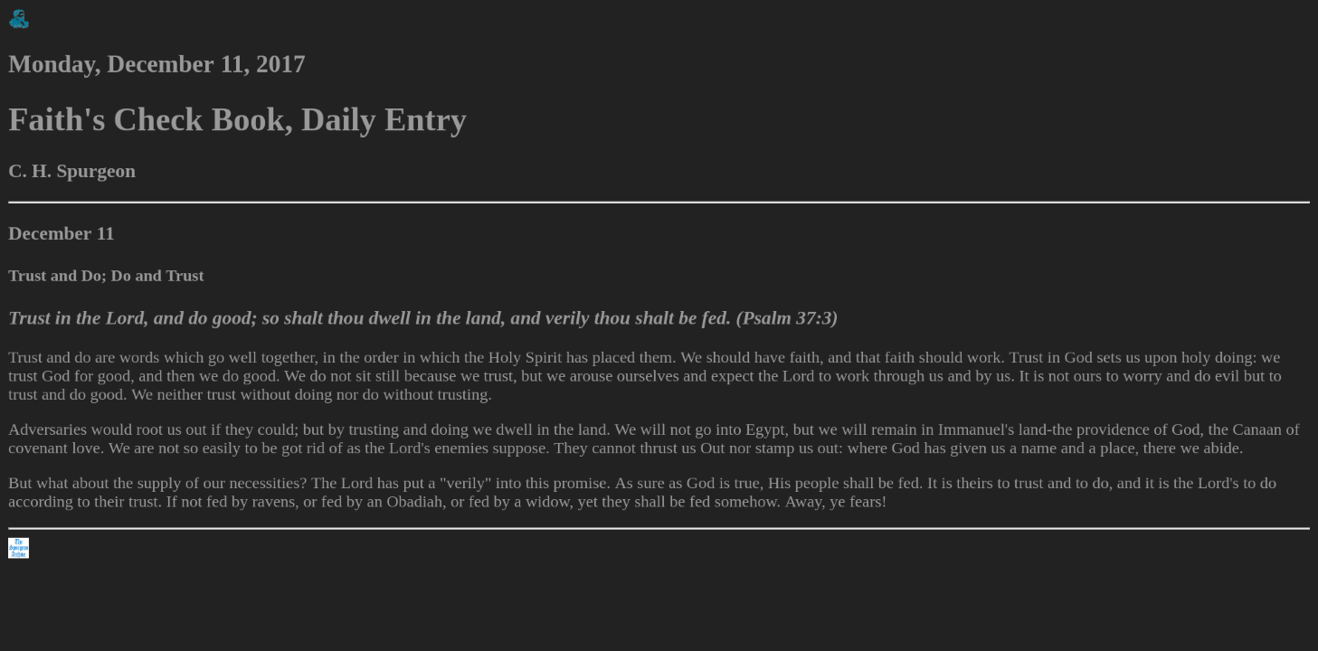 Daily Dose of Spurgeon-Dark
