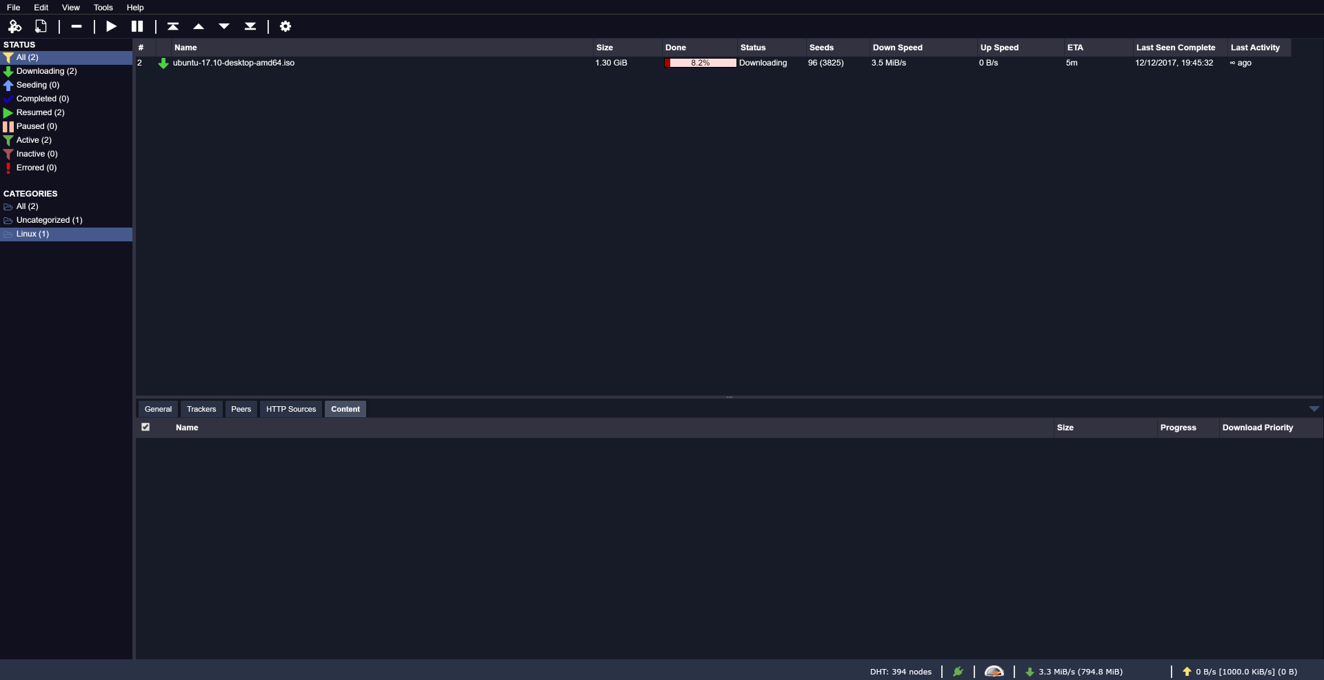 qBittorrent Dark WebUI