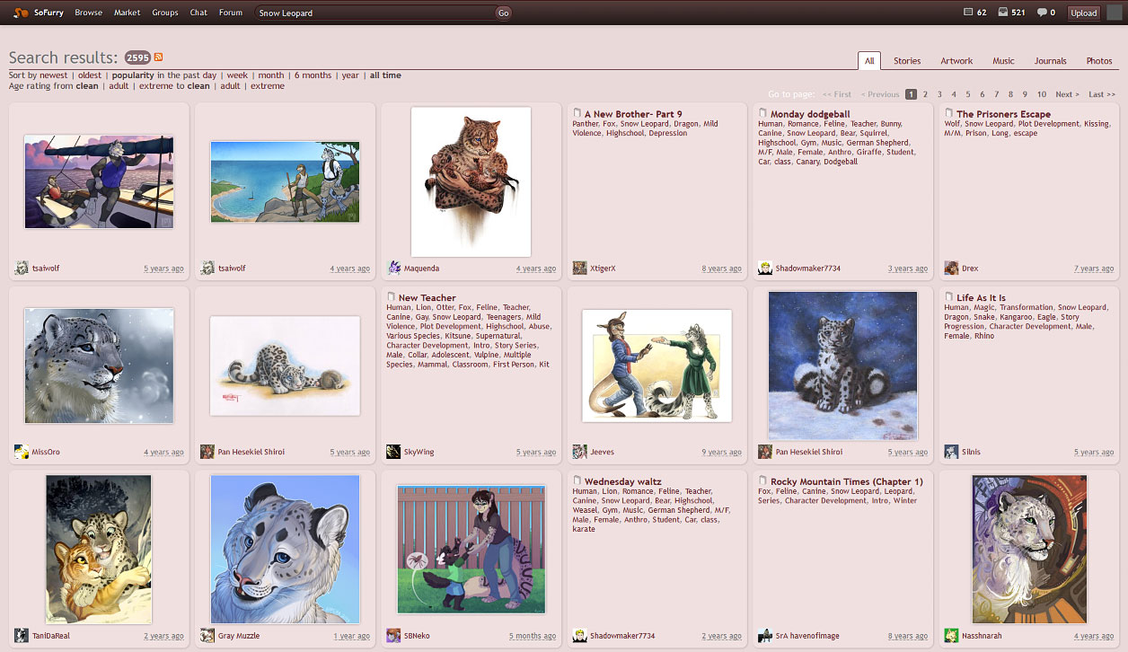 SoFurry.com - Big and Fluid (Multi-Theme) [Ath]