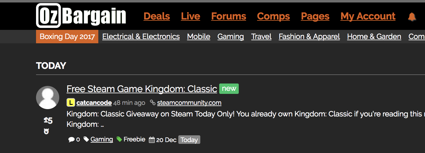Darkside theme for ozbargain