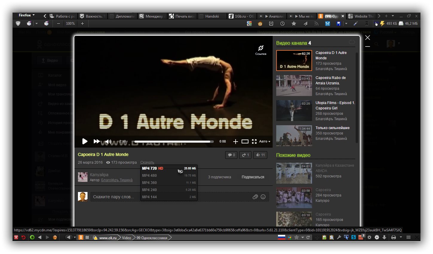 SaveFrom.Net Menu (Dark-Transparent) by БлагоЯр