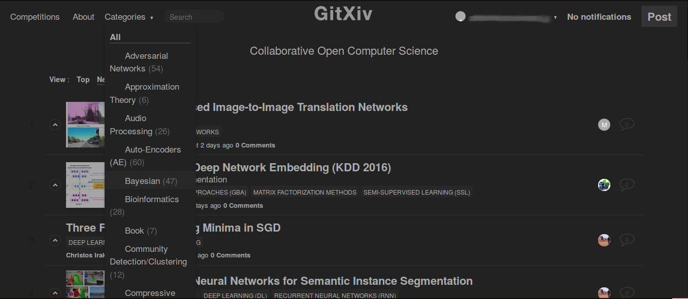 GitXiv Dark