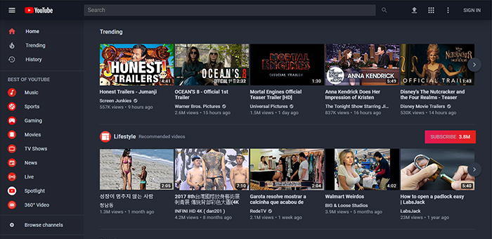 Dark Blue Youtube