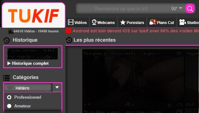 Tukif > Thème noir