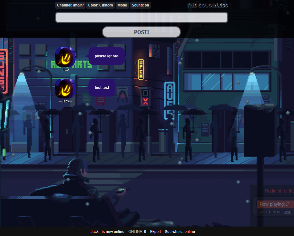 TheColorless Chat: Cyberpunk Streets Theme