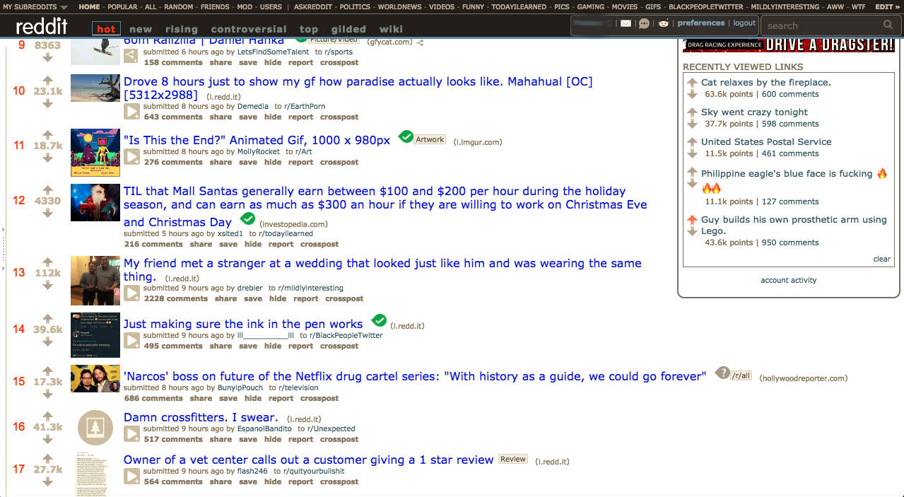 Reddit Fixed Dark Header