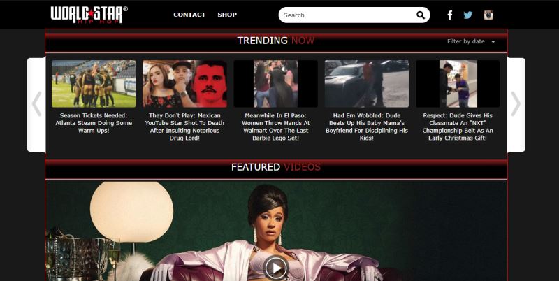 WorldStarHiphop dark and red theme