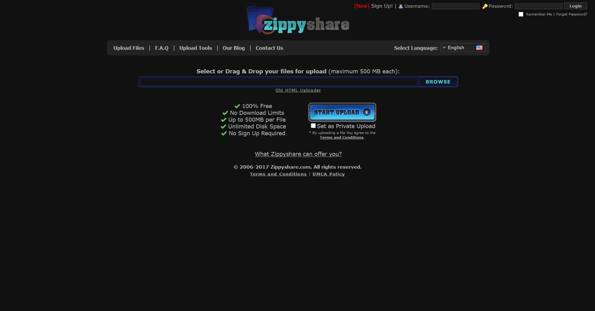 Zippyshare Dark