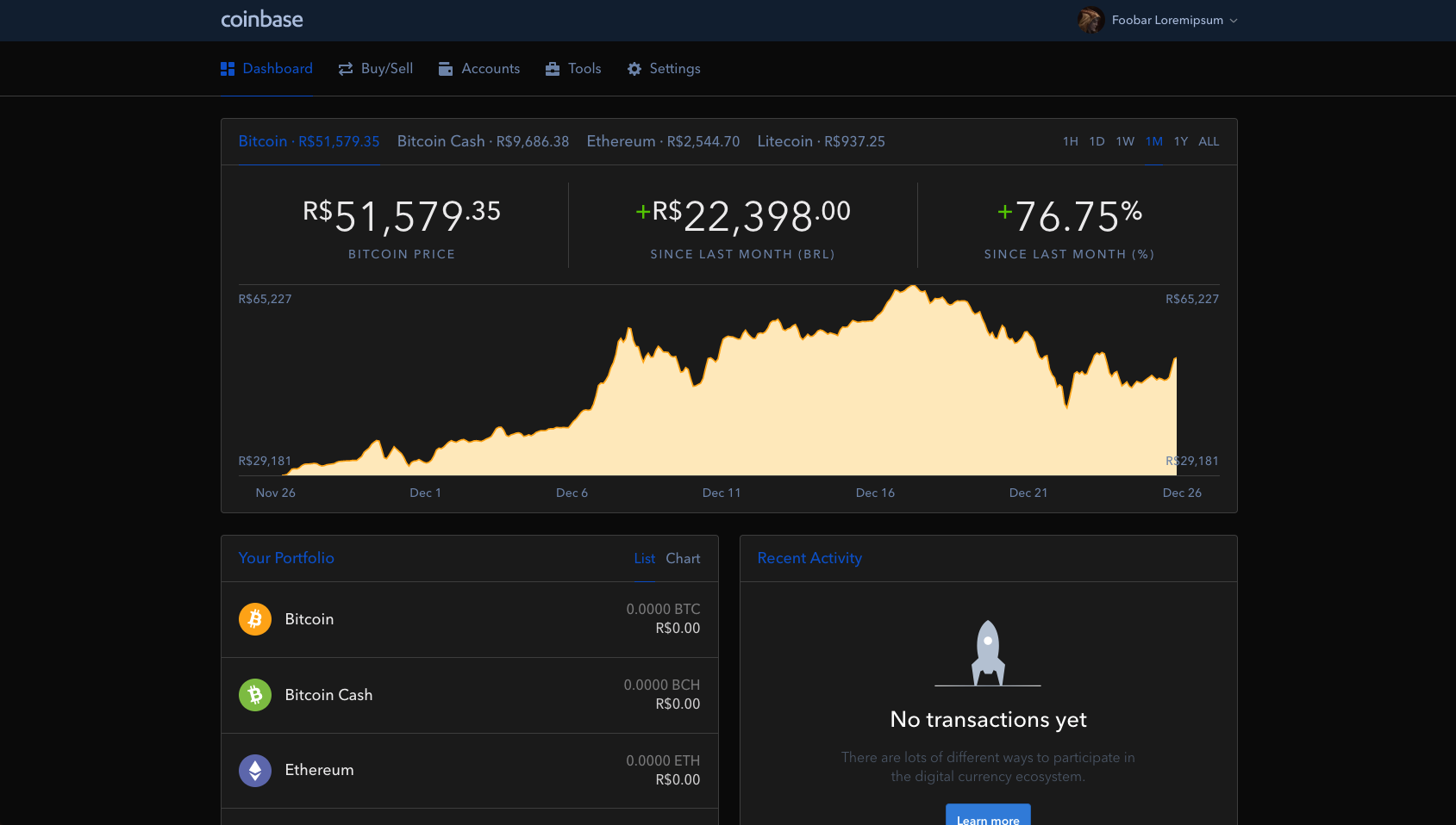 Awfully Dark Coinbase
