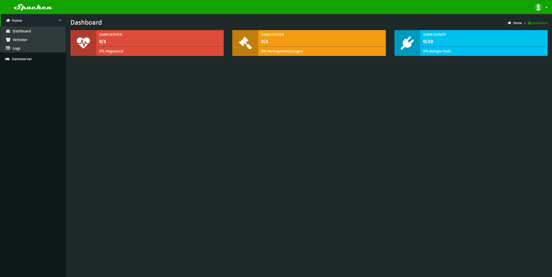 Dark Spacken.net Admin Panel