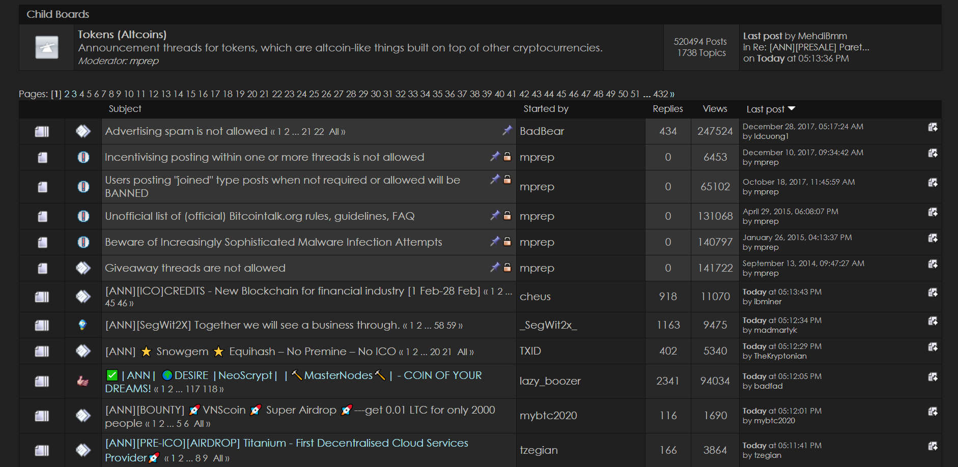 Bitcointalk Flat Dark