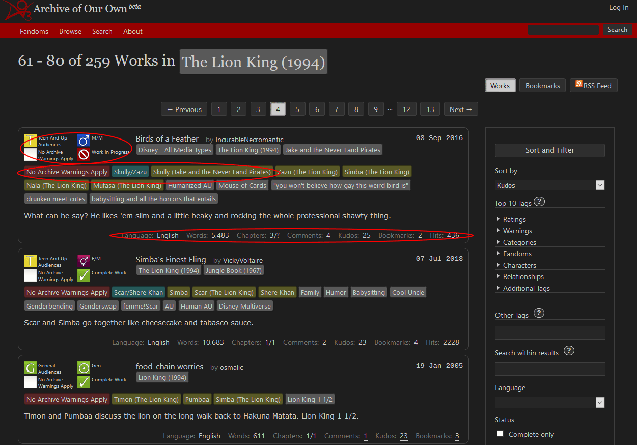 ArchiveOfOurOwn.org - Fonts & Tags - Dark [Ath]