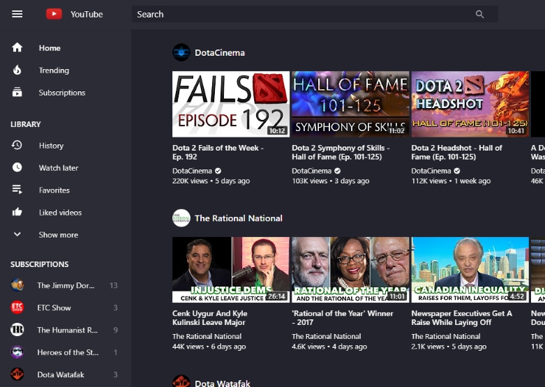 YouTube Darkness