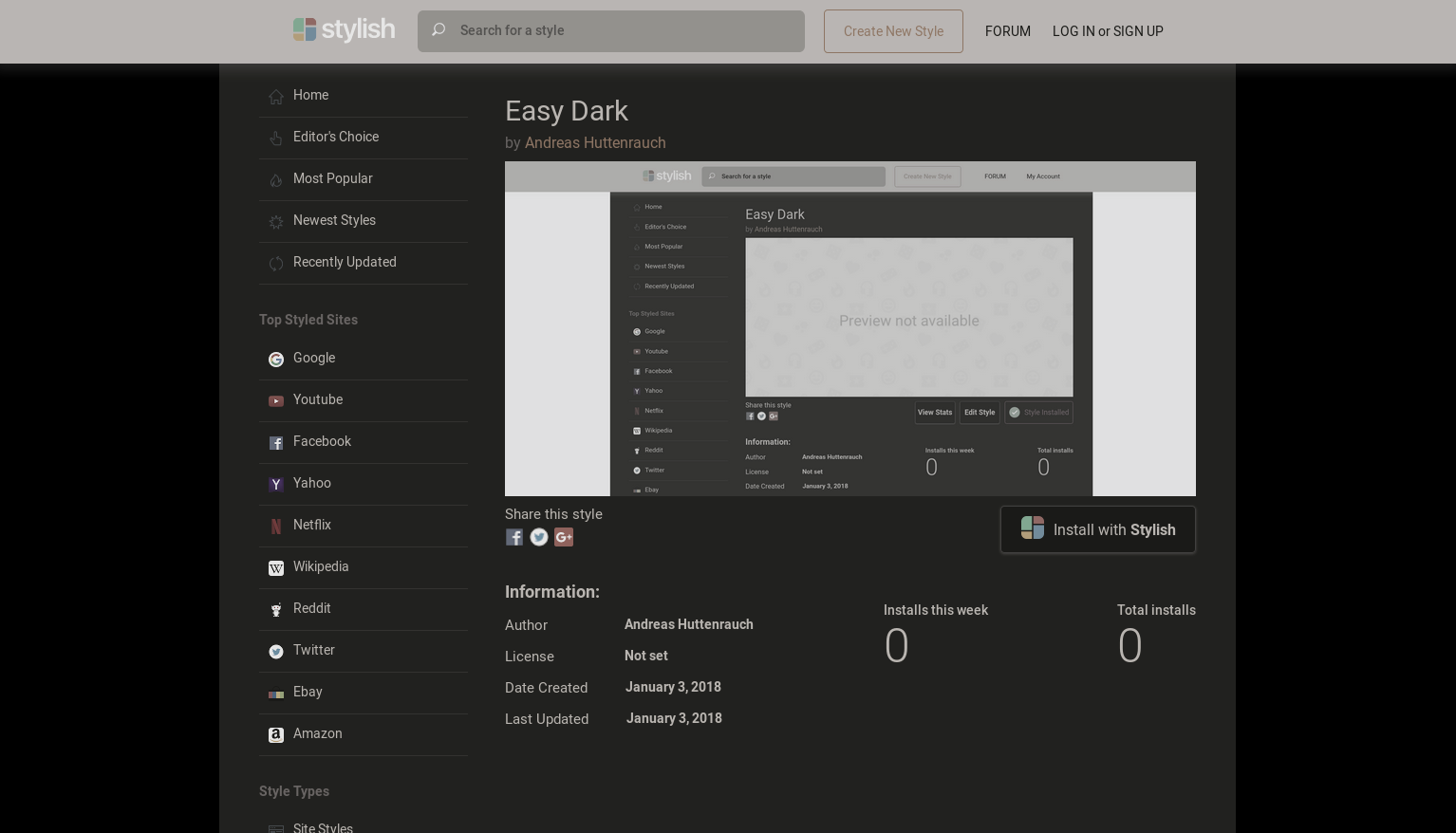 Easy Darkish
