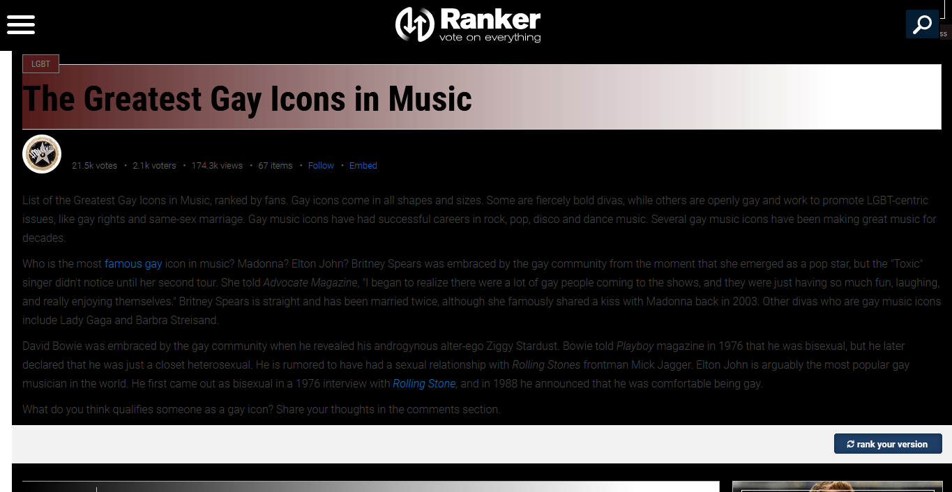 Ranker (dark style)