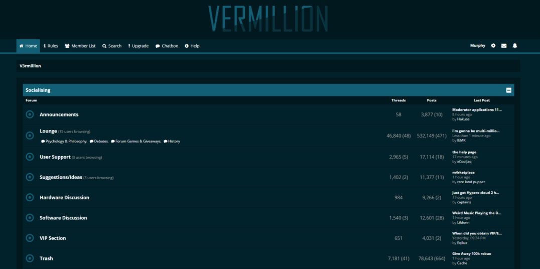 V3rmillion Dark Blue Flat