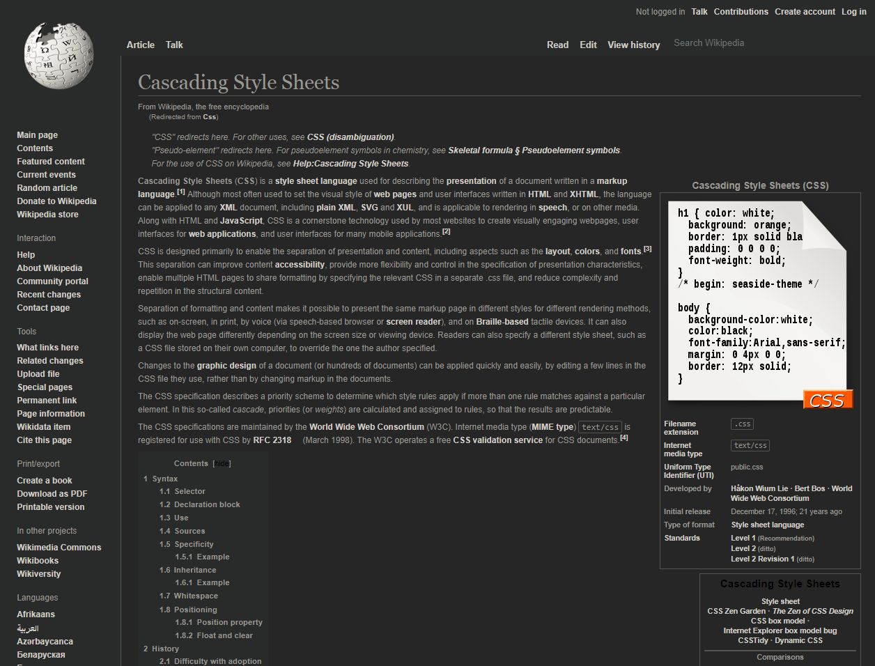 Dark Wikipedia by keystoneclimber