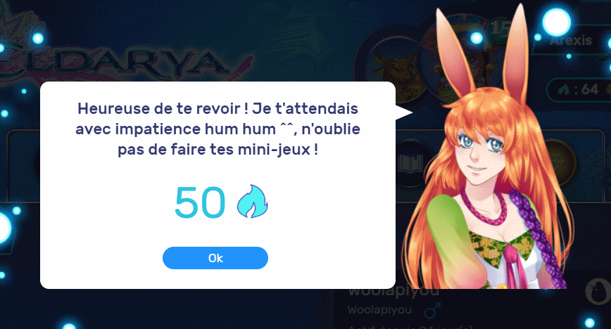 Eldarya - Ykhar Message de Bienvenue