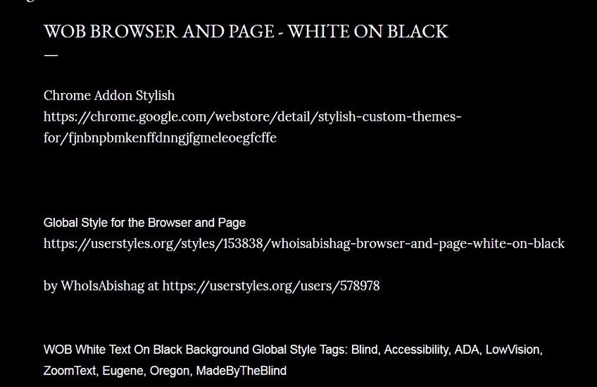 WhoIsAbishag Browser and Page - White On Black