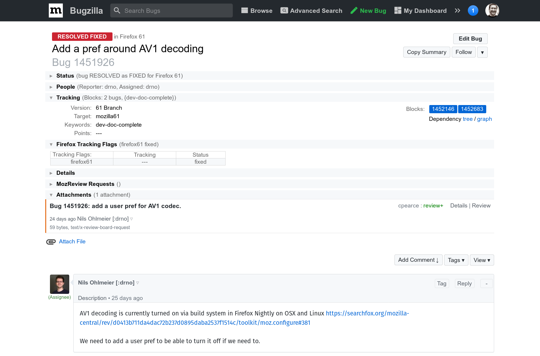 Bugzilla.mozilla.org but Github inspired