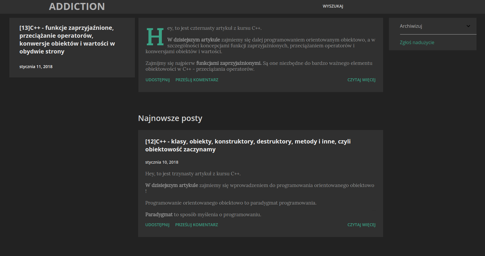 addiction to programming blog night-mode by RC