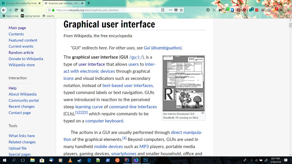 Wikimedia Big Fonts