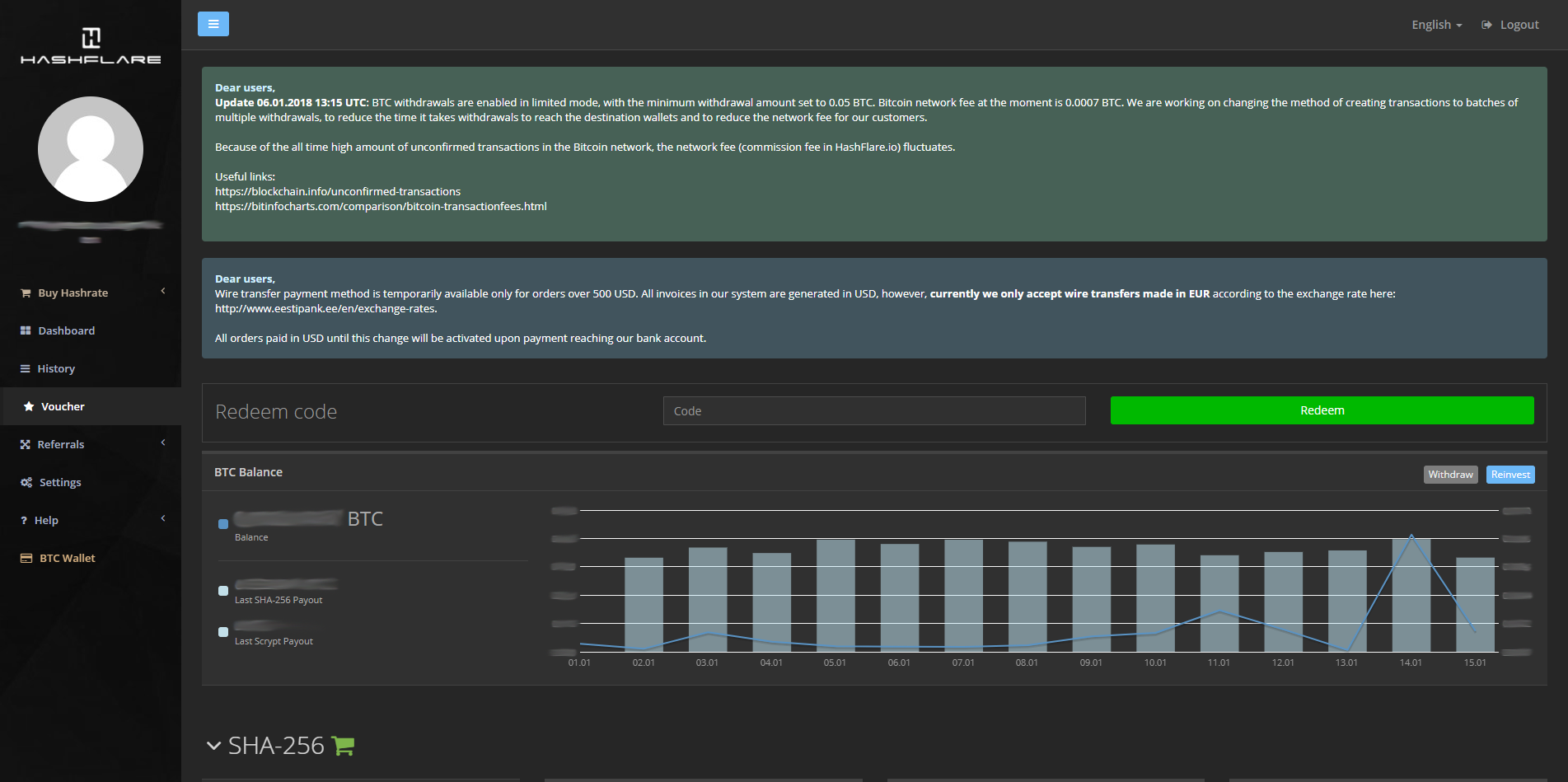 HashFlare Dark Theme