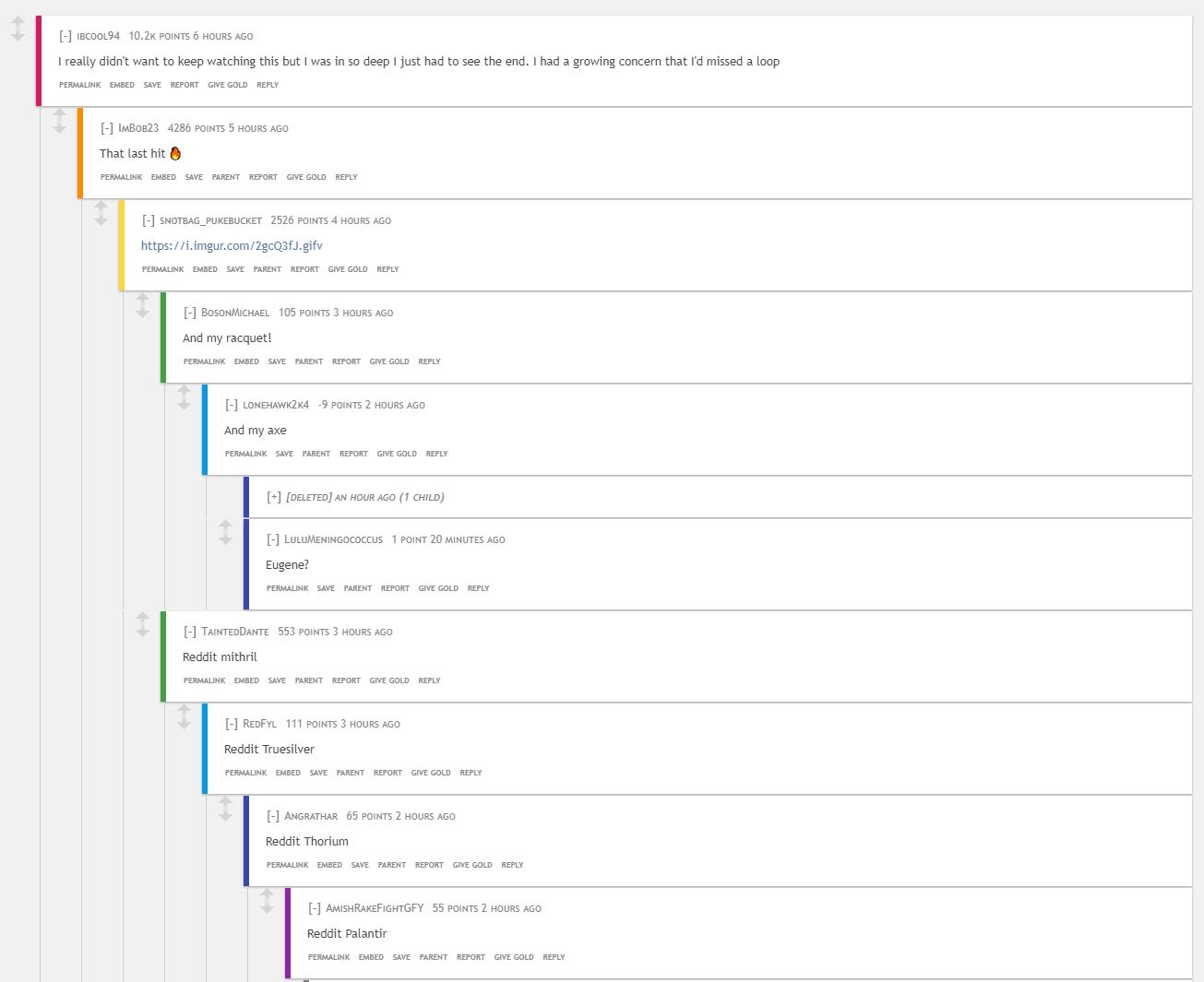 Colourful Comments - Reddit