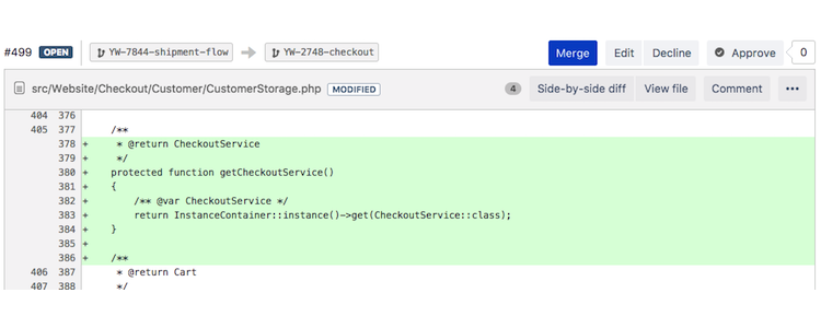 BitBucket PR sticky headers