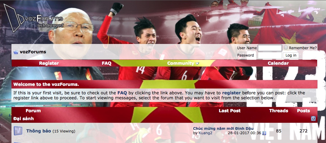 VOZ Forums - U23 Vietnam Theme