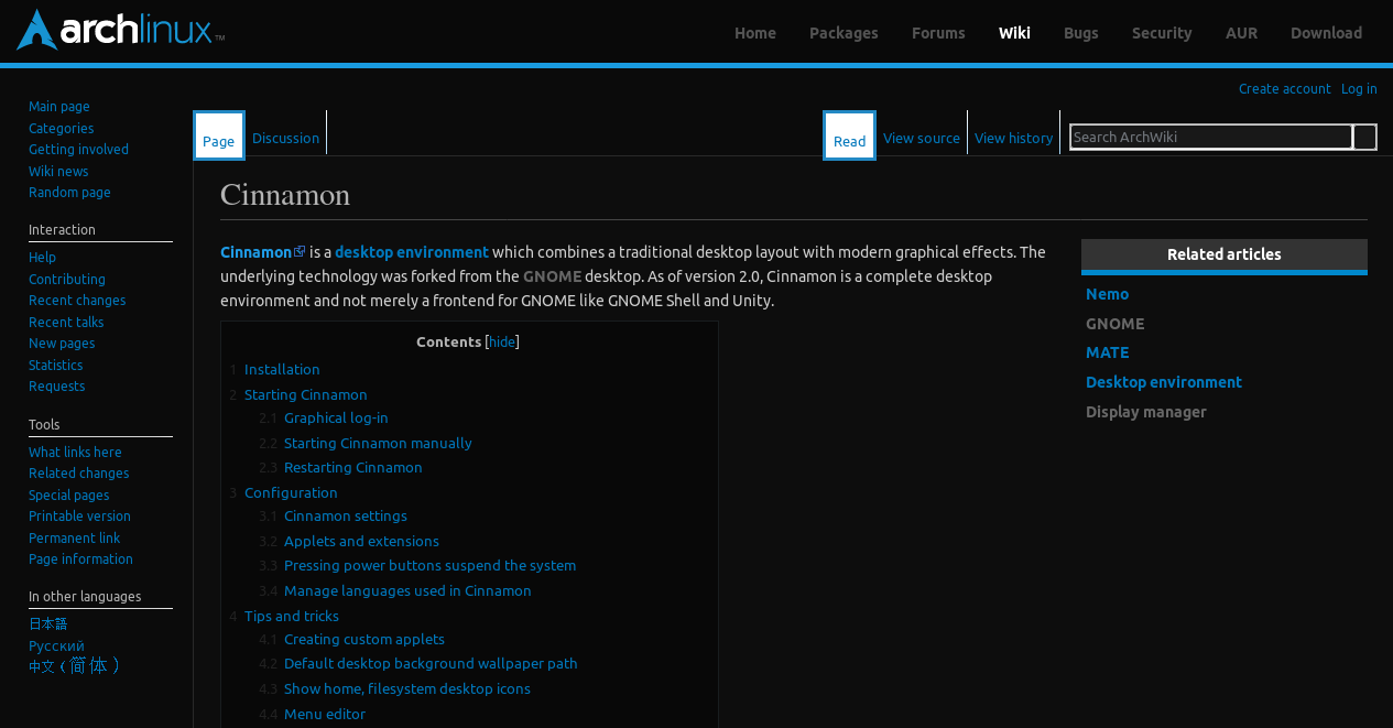 ArchLinux Wiki Dark
