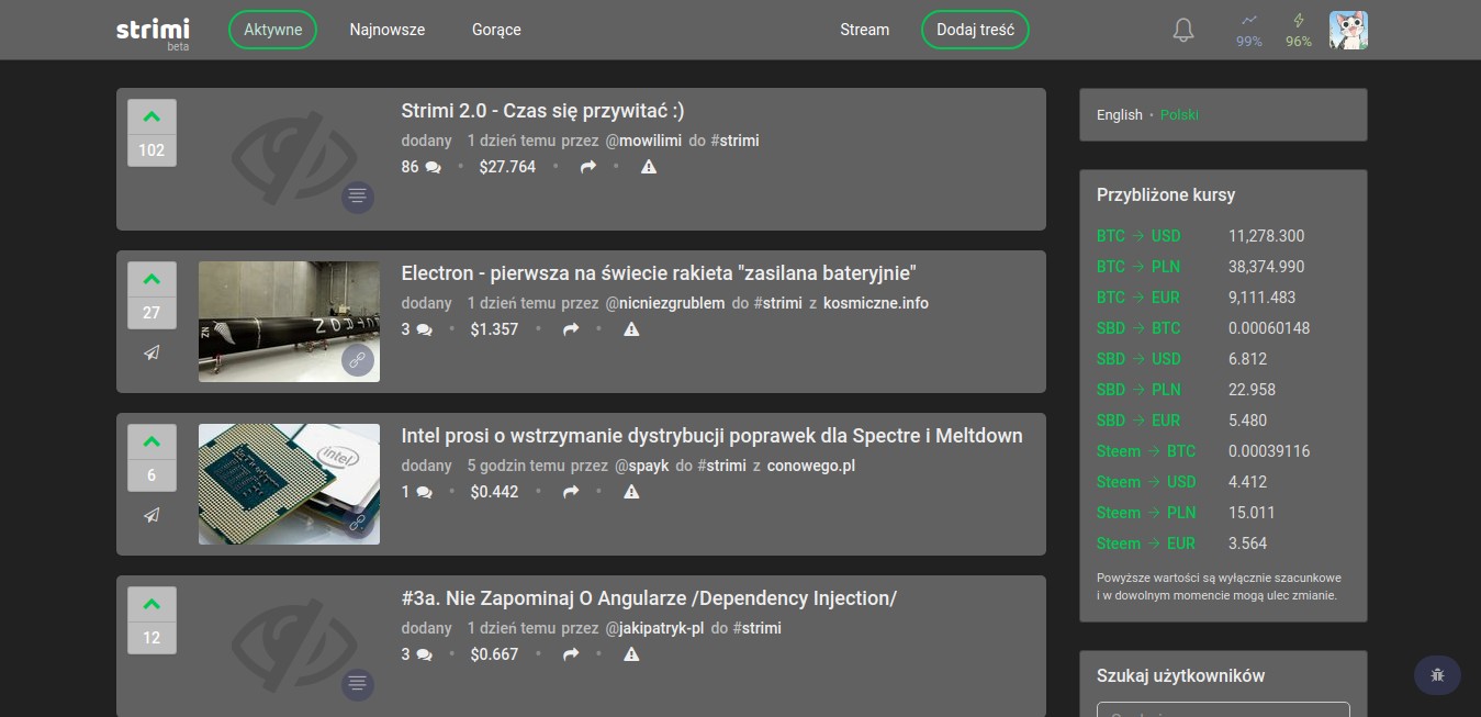 Strimi.pl Night Mode