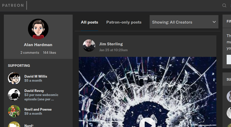 Patreon Night Mode