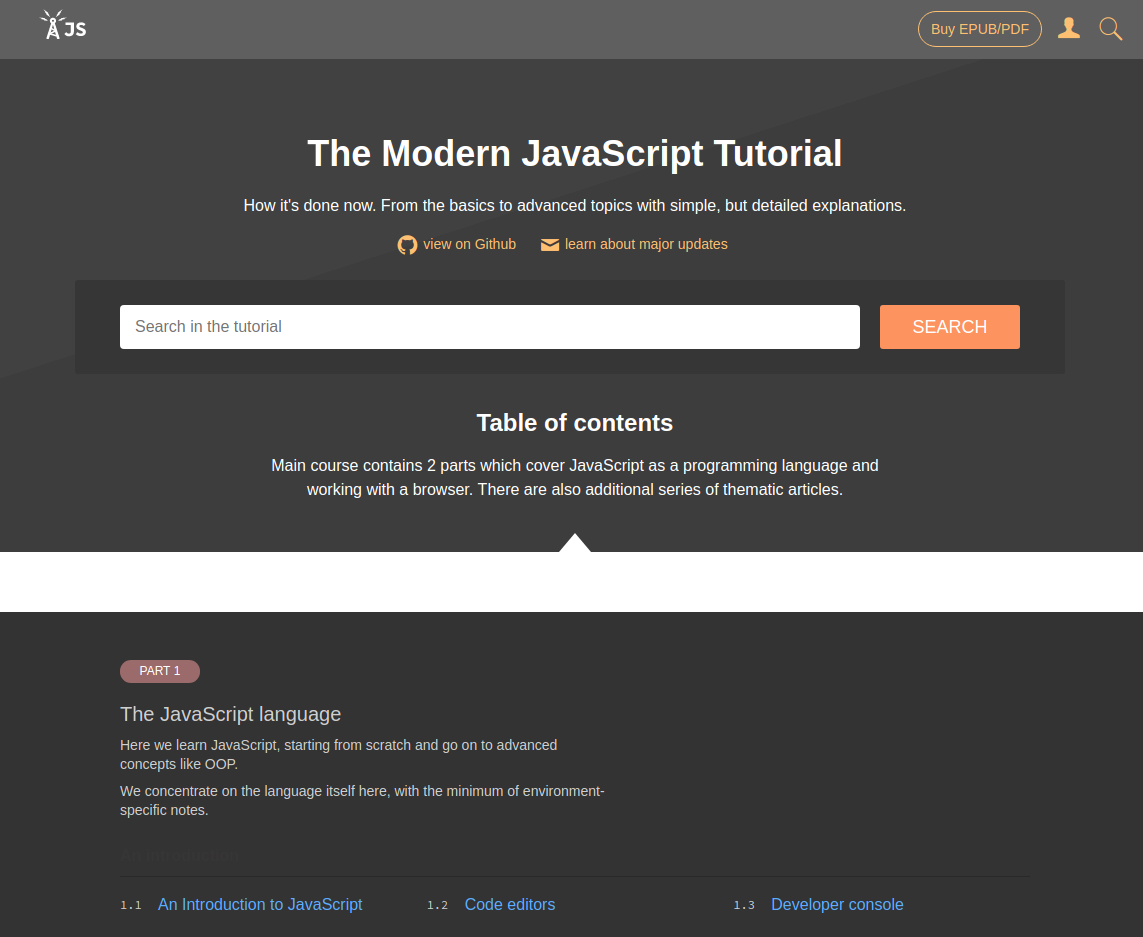 JavaScript.info Dark Theme
