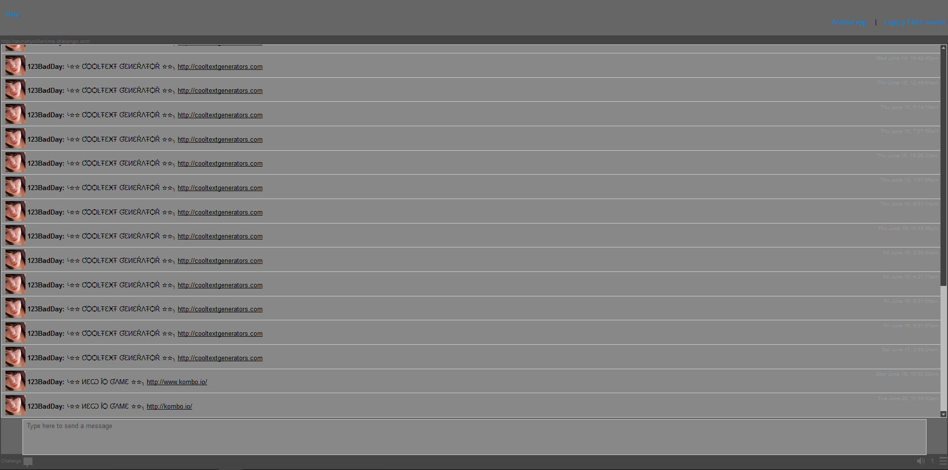 Chatango Dark Theme