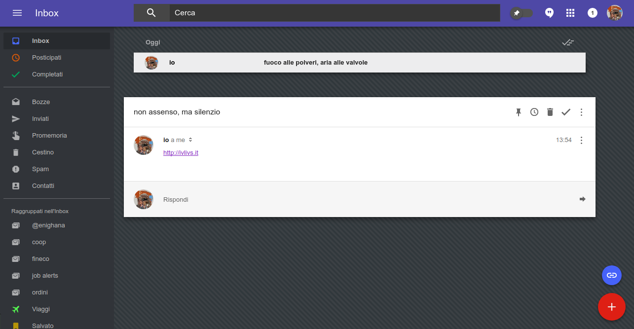 Inbox Google Dark Theme - ivlivs