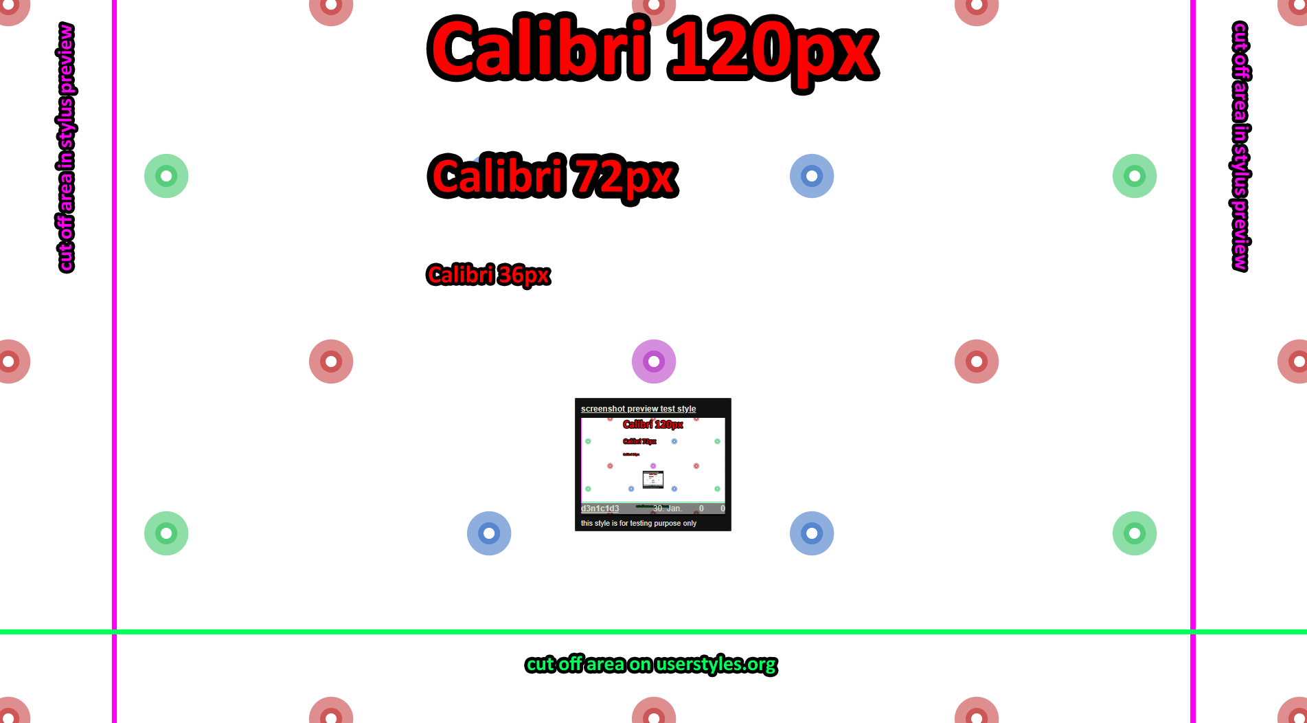 z screenshot preview test style - template