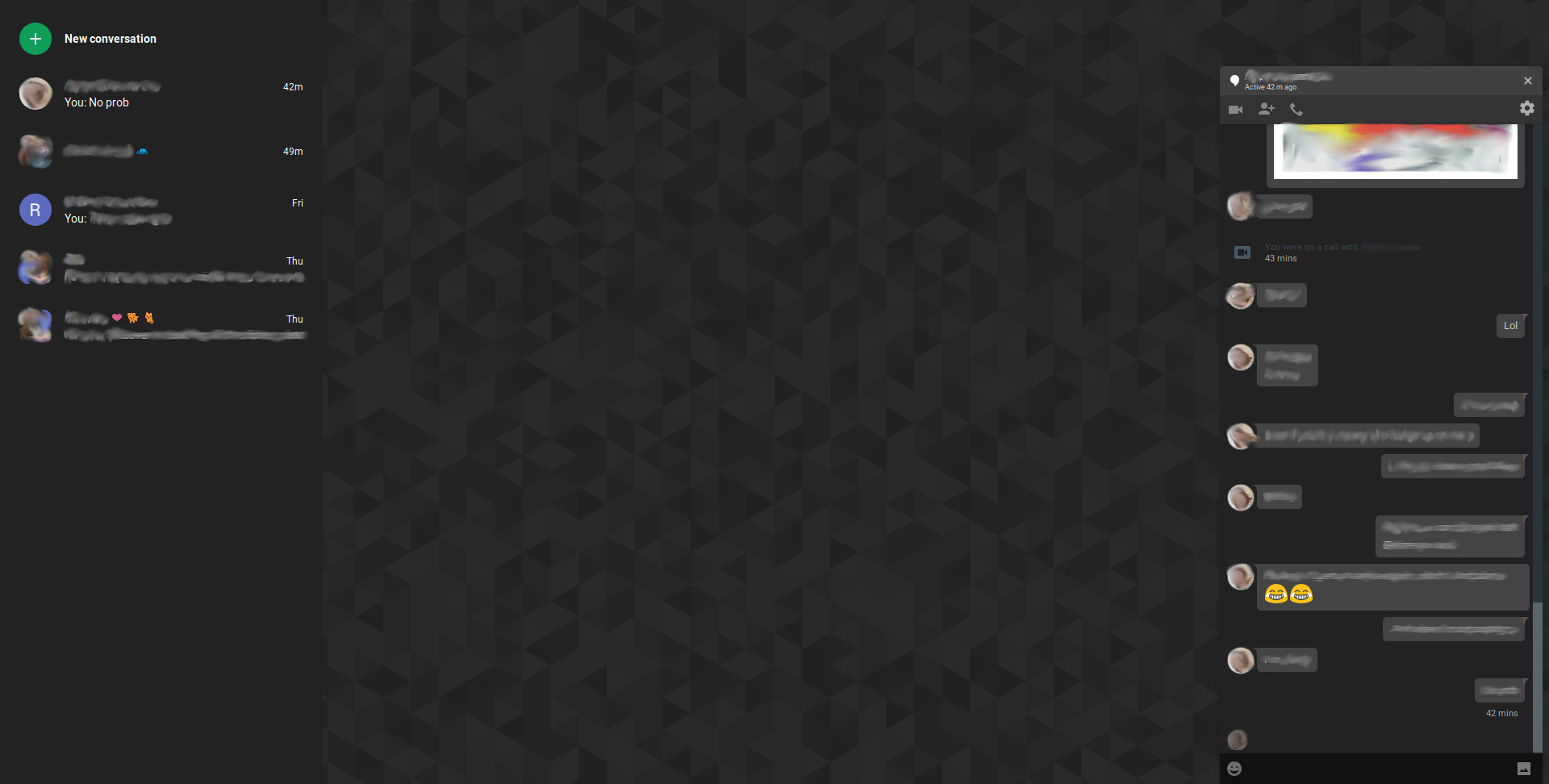 Hangouts - Dark Minimal