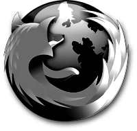 about:blank - Firefox logo grayscale
