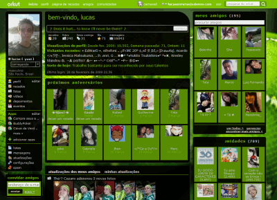 Snakekut (lime green & black orkut skin)