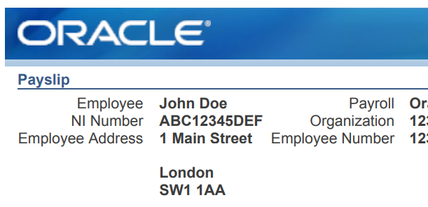 Oraclecorp Payslips Printing (hide web elements)