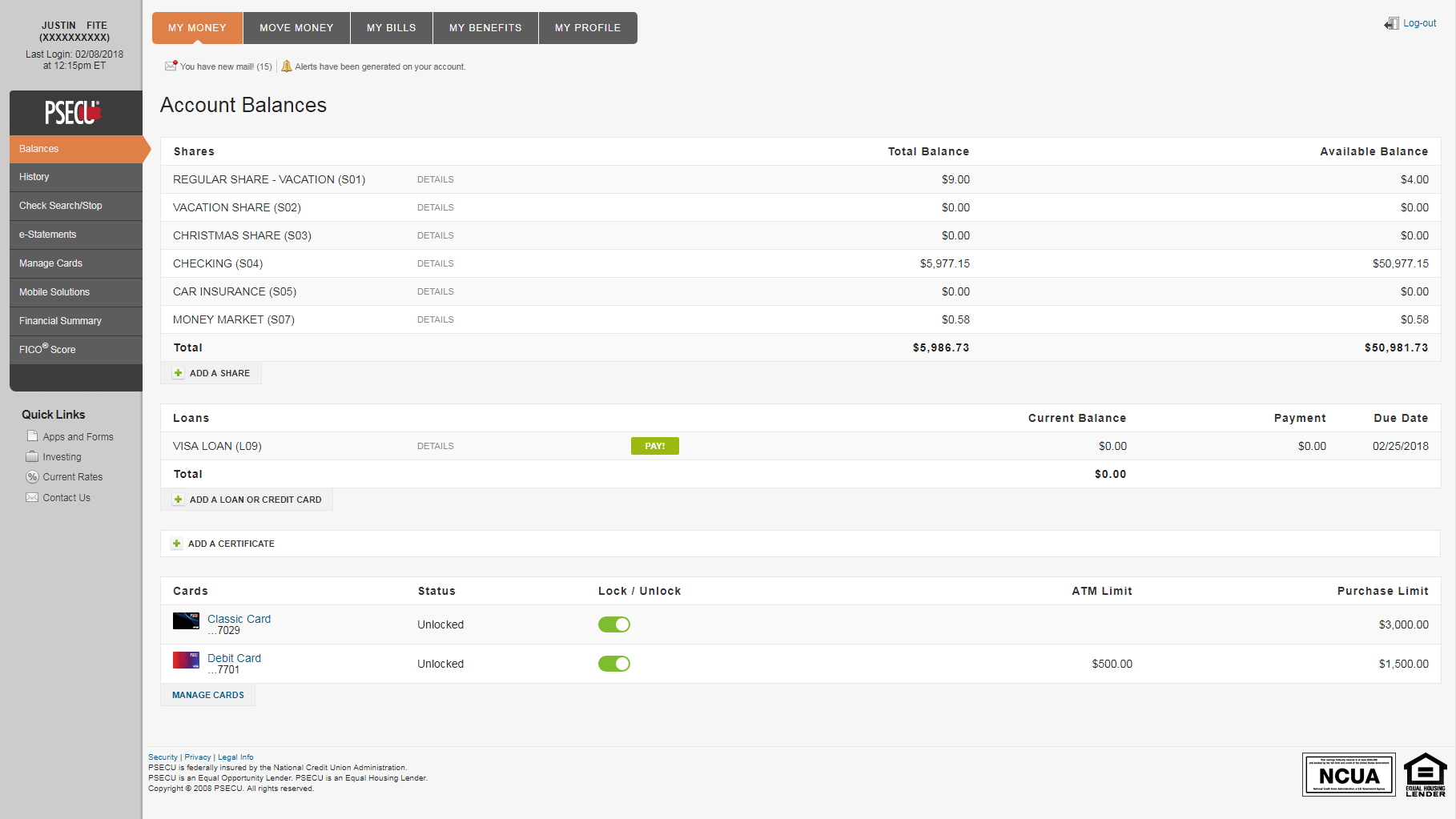 PSECU Online Banking Improvement