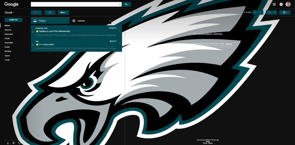 Gmail Eagles Theme
