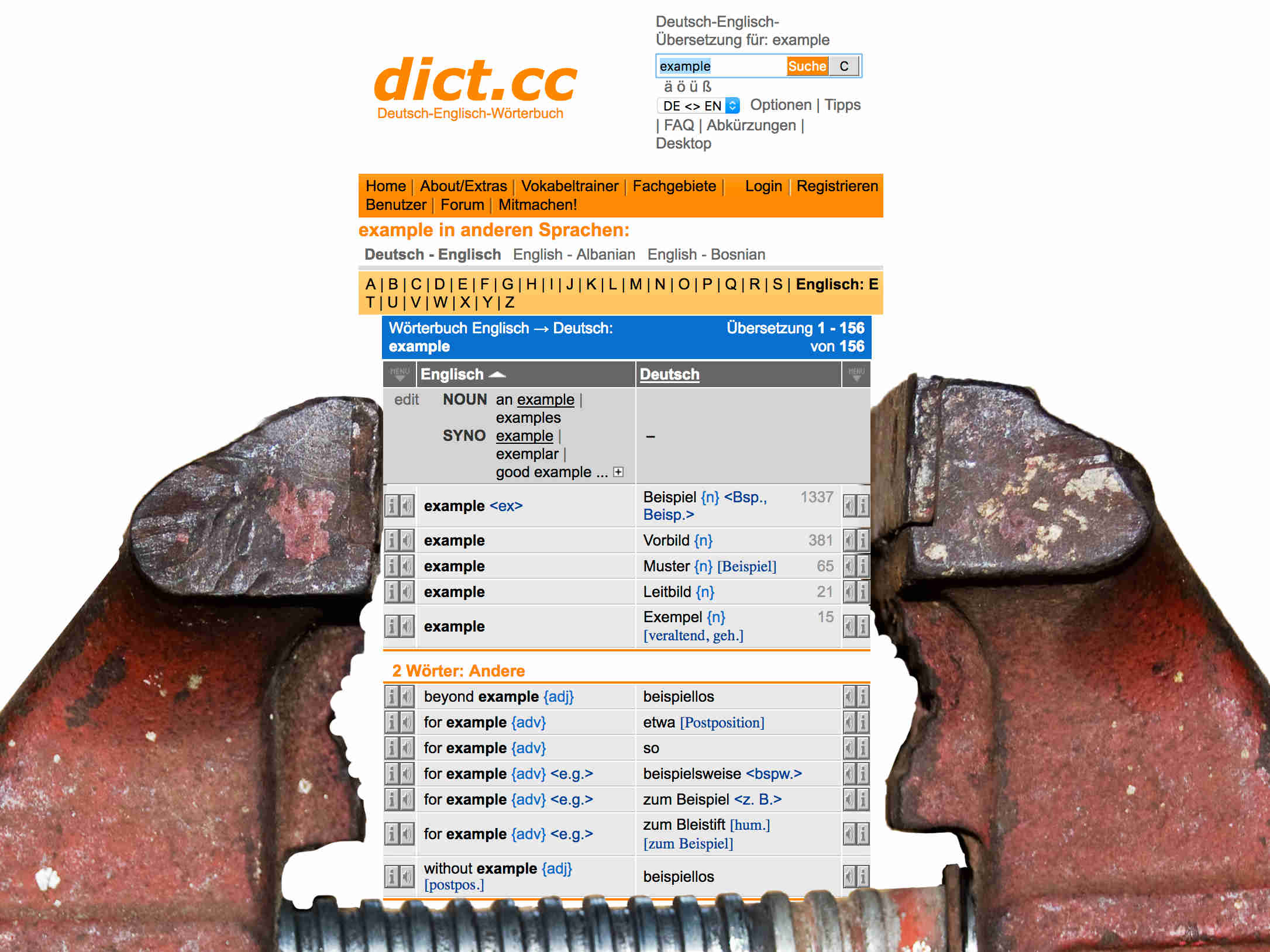 dict.cc Responsive Design (Beta)
