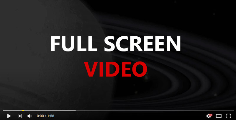 Youtube Full Screen Video